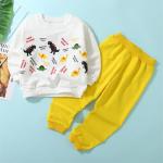 Children'S Outfit Sets Cartoon Print Long Sleeve Trousers Suit