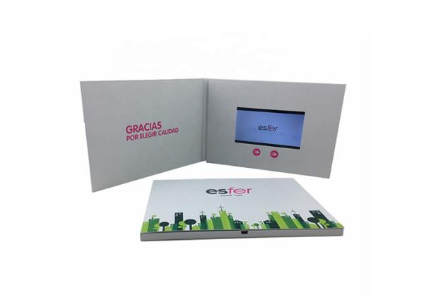 IPS Screen LCD Video Brochure Card , Video Player Greeting Cards For Wedding