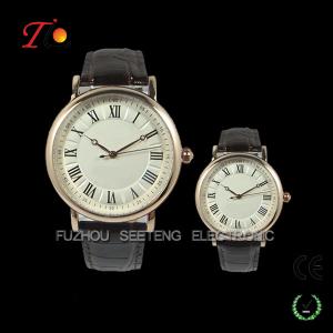 Wholesale High quality luxuly couple leather band classic design watches for men and women from china suppliers