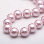 Luxury Luster Purple Round 10mm Shell Pearls Necklace 22 inches (N10633)