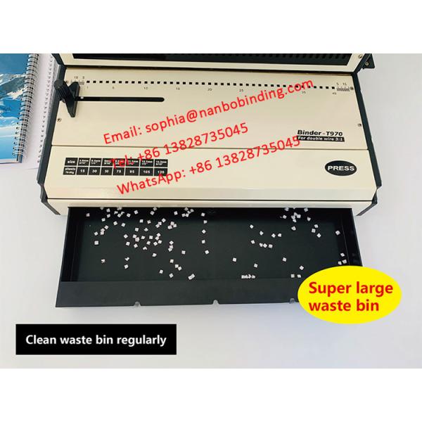 8.47mm Pitch Steel Wire Binding Machine For LTR Paper