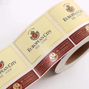 Wholesale High Quality Custom Printed Adhesive Rolled Wine Bottle Labels For Glass Bottles from china suppliers