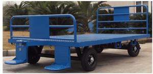 Wholesale Stable Airport Luggage Carts , Cargo Dolly Trailer 3 mm Faceplate Steel Plate from china suppliers