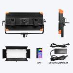 GL-1200BI 120w No fan Daylight Dimmable 2700K-7500K Video Light Professional