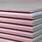 Fire Resistant Pink Gypsum Board Drywall Paper Faced 12.5mm Thickness