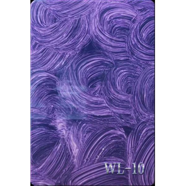 Purple Whirlpool Pattern Acrylic Sheet Door Window Decor Non Toxic