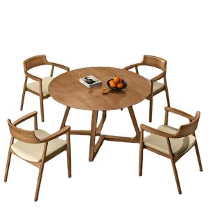 Wholesale Round Nordic Luxury Dining Table And Chairs Wooden Set ODM from china suppliers