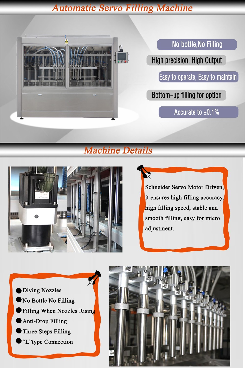 Corrosive Bleach Industrial Bottling Equipment Smooth And Stable Filling