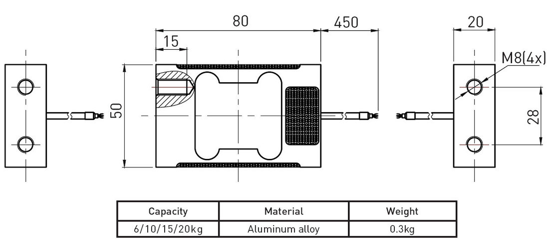 F4841 Scale Load Cell Sensors Aluminum Alloy Load Cell For Weight Measurement