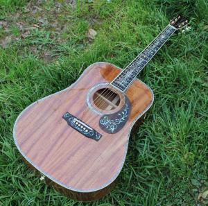 Wholesale Factory 41 inch Koa wood acoustic guitar,Ebony fingerboard Abalone inlays D45k style koa guitar,Free shipping from china suppliers