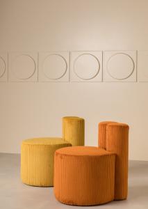 Wholesale Fabric Leisure Chair orange Corduroy Shoe Changing Stool Lazy Sofa Chair from china suppliers