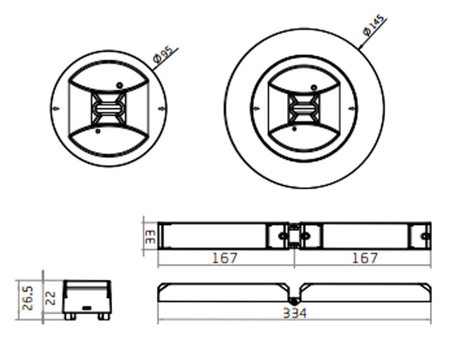 High Performance LED Emergency Lights With Fireproof Plastics 240lm 4000K