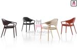 H81cm Ash Wood Restaurant Chairs Artisanal Fabrication With Armrests