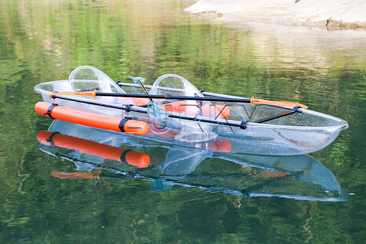 Polycarbonate Transparent Boats , Ocean Going Kayak With Engine PC Material