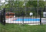 Residential Black Wrought Iron Fence Panels For Flat Top 1000mm - 2400mm Length