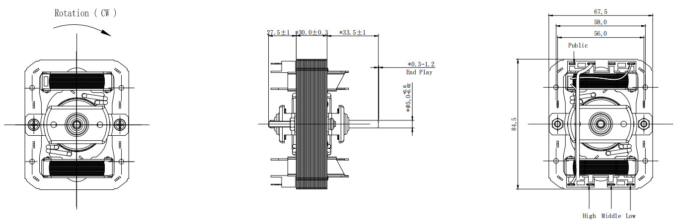 Yj84-30 Hood 230v 50hz Shaded Pole Ac Motor Low Noise Sleeve Bearing