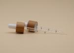 Bamboo Collar Essential Oil Dropper 18mm With Printing Scale Glass Pipette