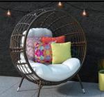 PE Rattan Chaise Lounge chairs Leisure Aluminium Outdoor Garden patio Sofa Cage