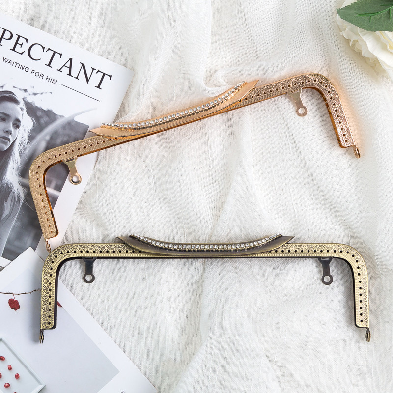 18*6cm Antique Flower Metal Purse Frame For Woman Handbag