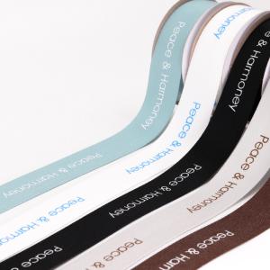 Wholesale 7 / 8 Inch Ink Printed Printed Cotton Ribbon Eco Friendly High Color Fastness from china suppliers