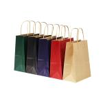 Emboss Branded Paper Bags Shopping Drawstring Clothing Tote Paper Carry Bag