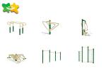 Stainless Steel Outdoor Park Exercise Equipment , Public Park Gym Equipment