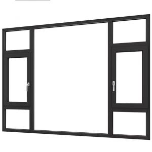 Wholesale Customized Aluminium Black Casement Windows The Perfect Choice for Louver Curtains from china suppliers