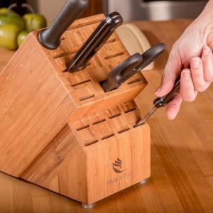 Wholesale Safety Custom Size Kitchen Knife Wooden Block Set Multifunction Storage from china suppliers