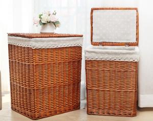 Wholesale Rattan Wicker Willow Baby Toys Dirty Clothes Storage Laundry Basket ECO Friendly Fashion Baskets Decorations Furniture from china suppliers