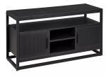 Black Modern Bedroom TV Cabinet OEM Approved Solid Pine Wood