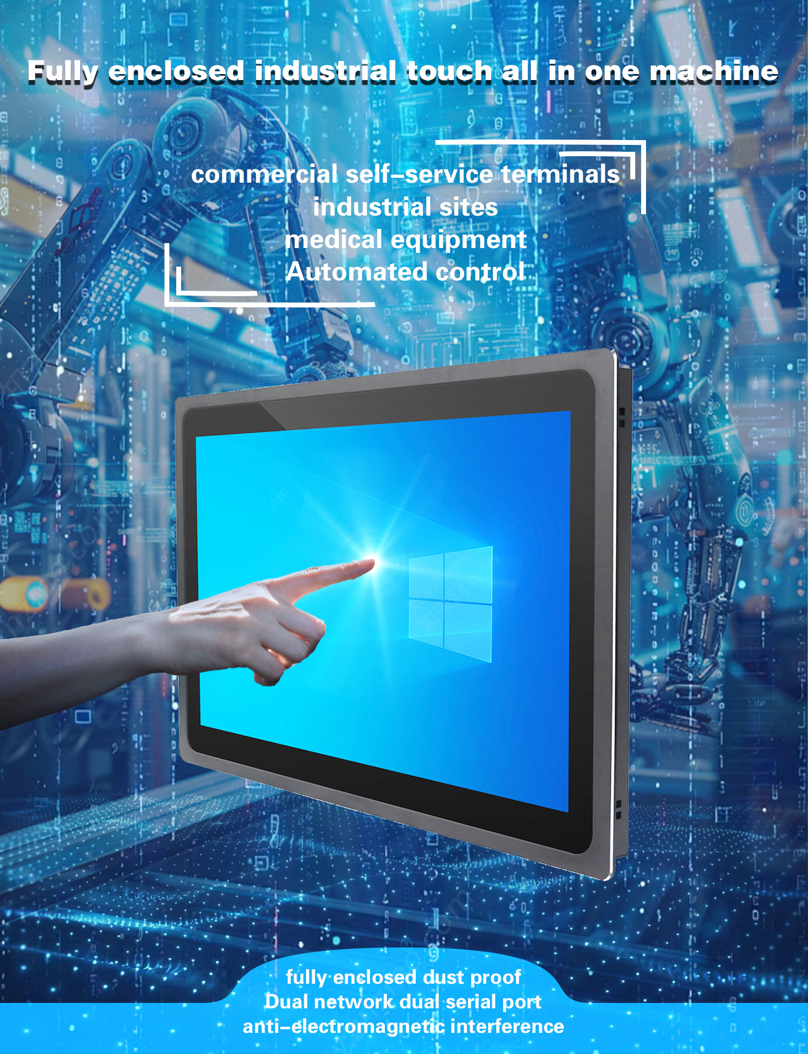 24" Touch Screen Digital Signage Player - Supports MP4/MPEG1/MPG2 Video Playback
