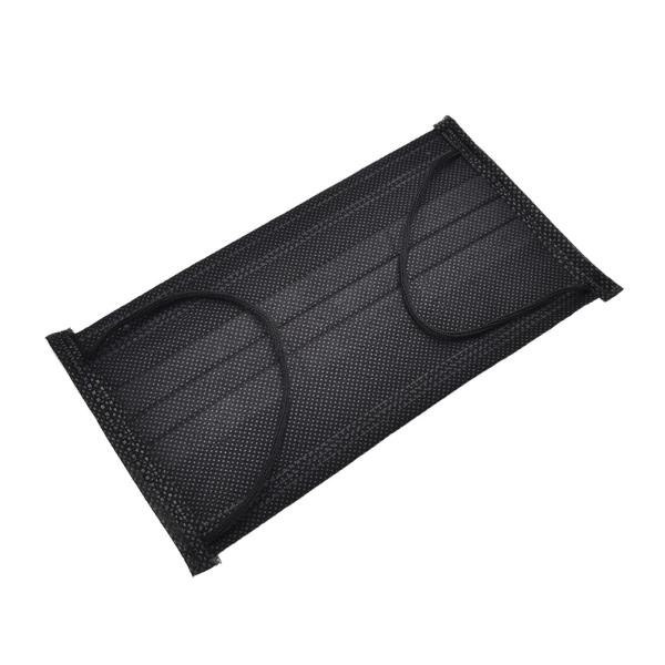 3 Layer Black Surgical Face Mask , Black Earloop Mask For Bad Weather / Building