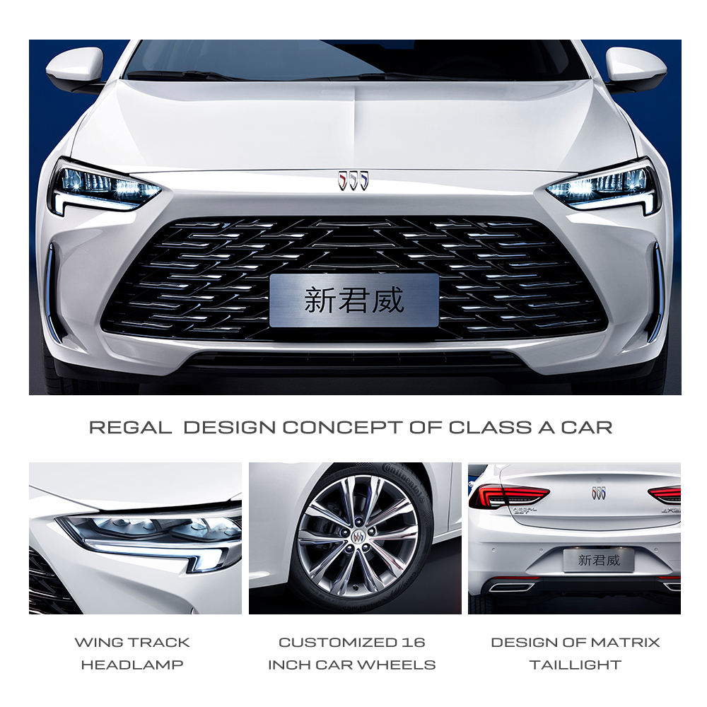 s High Level Energy Vehicle 2024 Bu-ick Regal Luxury Gas Automobile with Advanced Body Structure and Sea Rock Grey Color