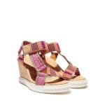 Woven Straps 8cm Womens Wedge Heeled Shoes Towering Jute Platform