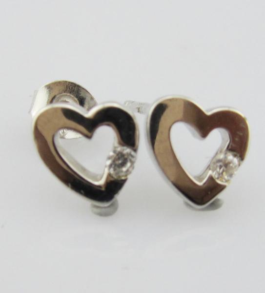 Heart Earring Stud Jewelry Type Decorative Silver Jewelry Sterling Silver