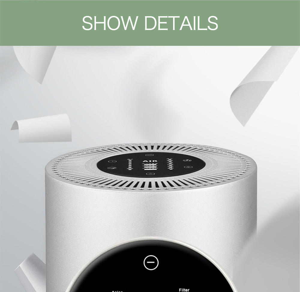 8 Million Anion PM 2.5 Detection Hepa Air Purifier Room Cleaner 40W