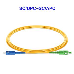 Wholesale SC UPC SC APC Fiber Optic Cable Single Mode Single Core With Connector from china suppliers