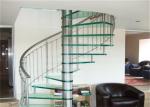 Carbon Steel Tread Custom Spiral Staircase , Outdoor Wood Spiral Staircase