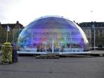 850gsm PVC fabric Geodesic Heat Proof Event Dome Tent 20m Diameter