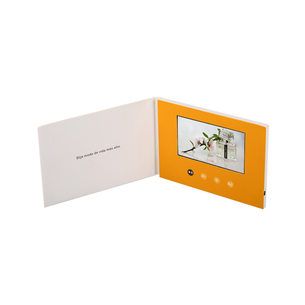 Offset printing 7 Inch Lcd Digital Video Business Card 1024*600P 128MB