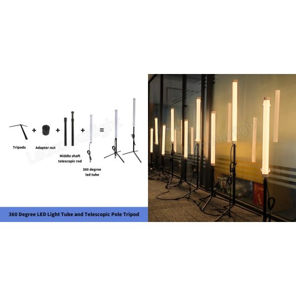 Stage Lighting 50mm Diameter DMX Digital Addressable LED Pixel Standing Tube Light