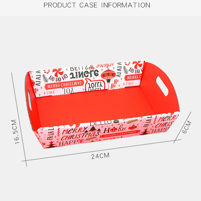 Custom Red Cardboard Display Trays For Supermarket Holiday Promotion