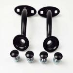 Steel Street Rat Hot Rod Black or Polished Headlight Stands Mounts for Universal