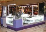 Easy Install Jewelry Showcase Kiosk Attractive Purple Color Coating Wooden