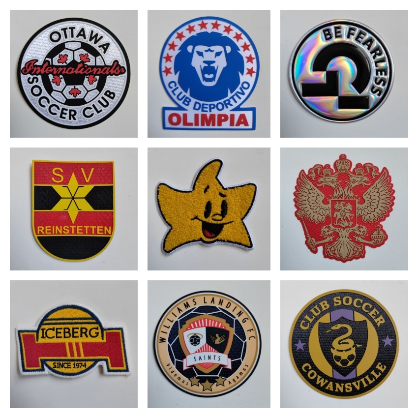 Heat Transfer Soccer Iron On Patch Heat Applied Badge TPU Main Logo Soccer Jersey Patch