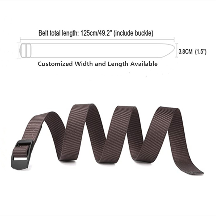 Unisex Tactical Canvas Web Belt Plastic Buckle Army 140cm