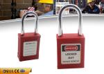 ZC-G01 Red Short Shackle Safety Lockout Padlock , ABS Body Steel Shackle
