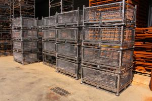 Wholesale ISO Lockable Collapsible 1200mm Height 50x100 Steel Pallet Cages from china suppliers