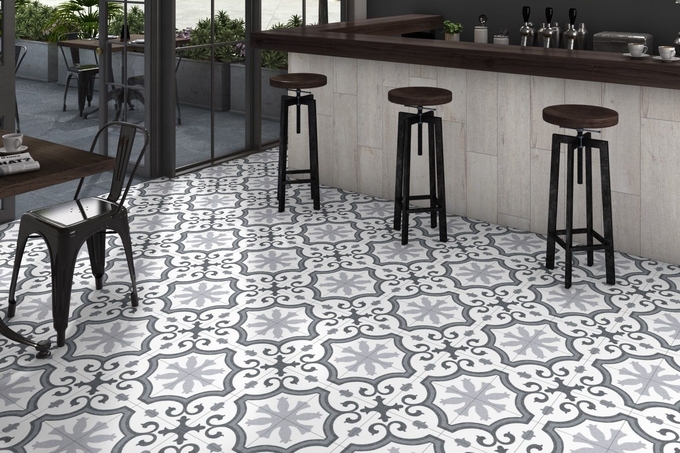Wear-Resistant 250x250mm Floor Tiles For Balcony And Eco-Friendly Wall Ceramic Rustic Tile Light Gray For Living Room