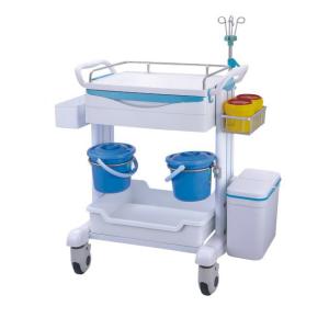 Wholesale Sickroom Nursery Medical Instrument Trolley 1100*640*1000mm With Trash Medicine Box from china suppliers